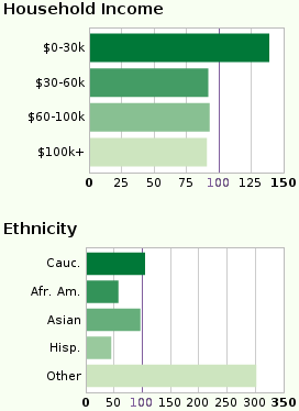 Household Income and Ethnicity Graph
