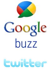 Google Buzz and Twitter Logos