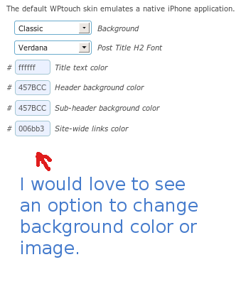 WPTouch CSS Settings